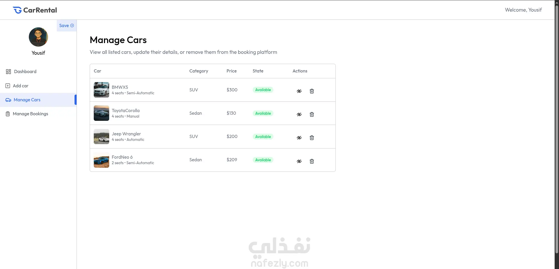 Car Rental | موقع تأجير سيارات Full Stack مع Dashboard مخصص