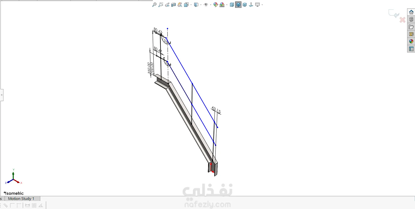 تصميم وتنفيذ سُلّم معدني صناعي بمواصفات خاصة solidworks weldments