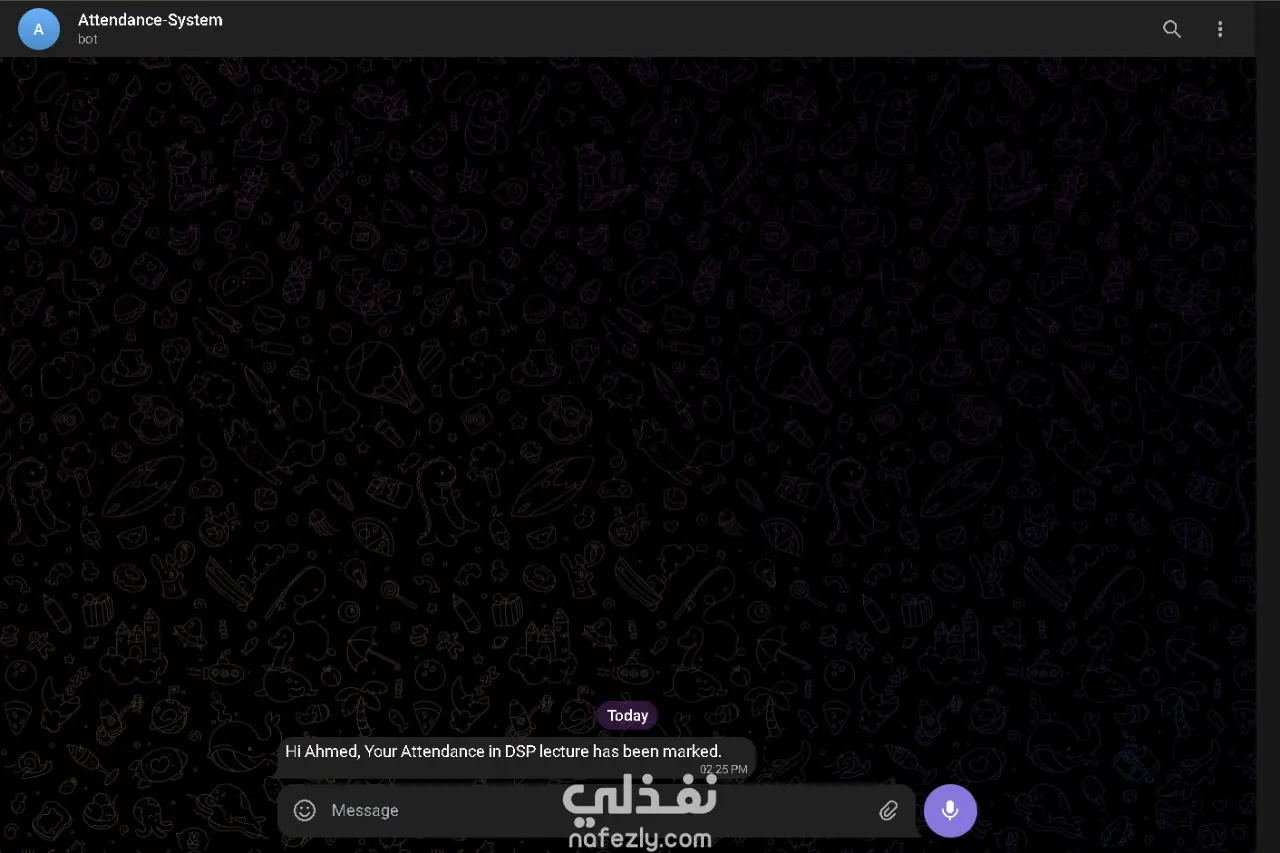 نظام حضور ذكي بالتعرف علي الوجوه