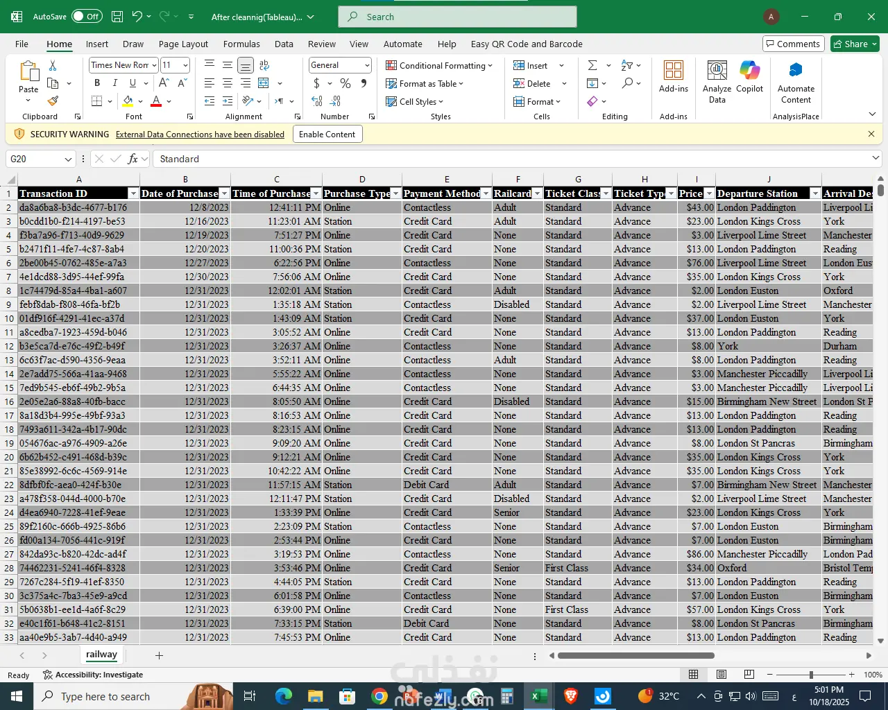 انشاء Dashboards و تحليل البيانات