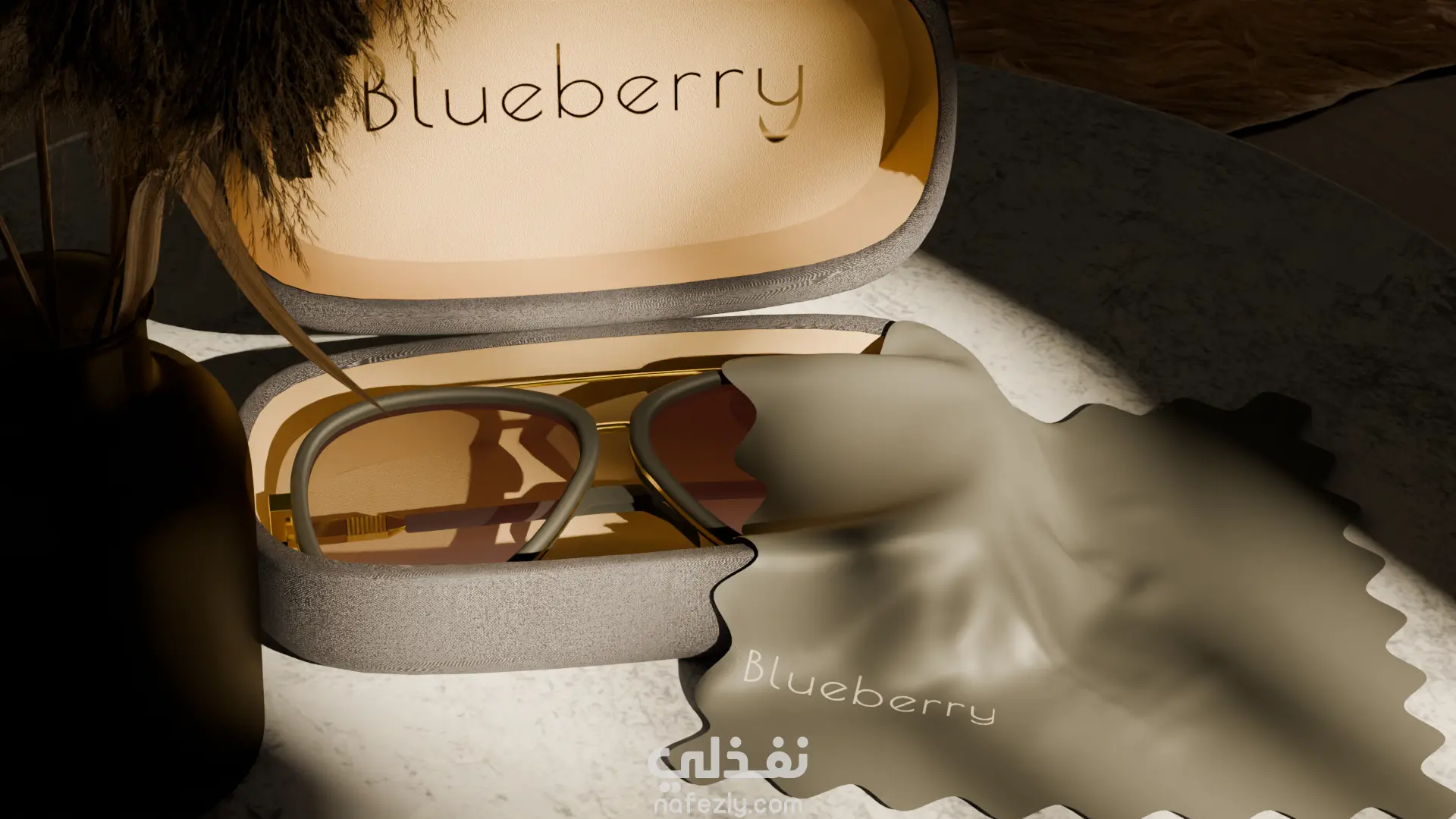 تصميم اعلان ثري دي 3d احترافي لشركة Blueberry