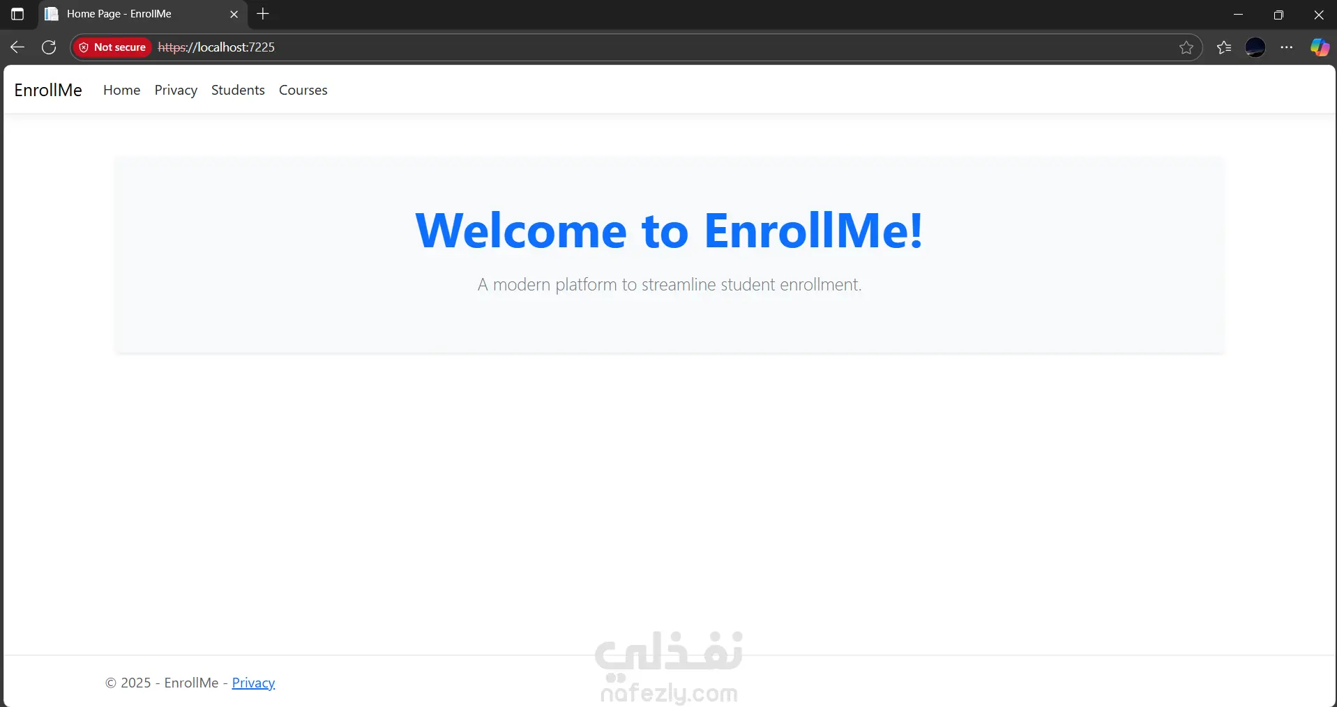 نظام إدارة الطلبة والكورسات (MVC .NET)