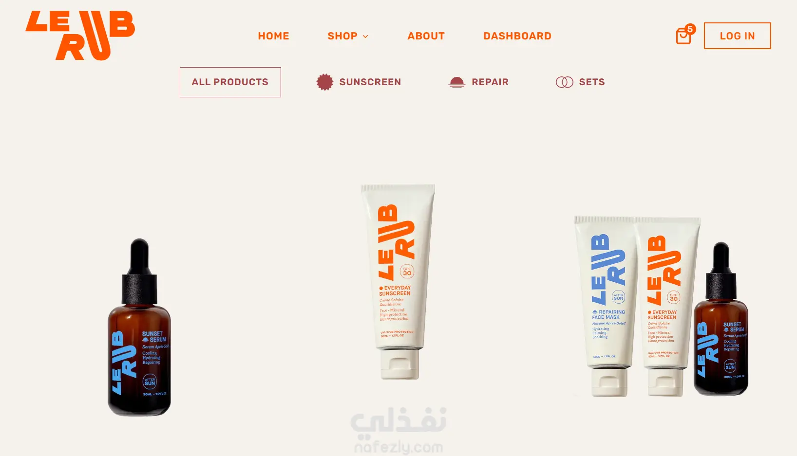 متجر إلكتروني لمنتجات واقي الشمس باستخدام Next.js وPrisma