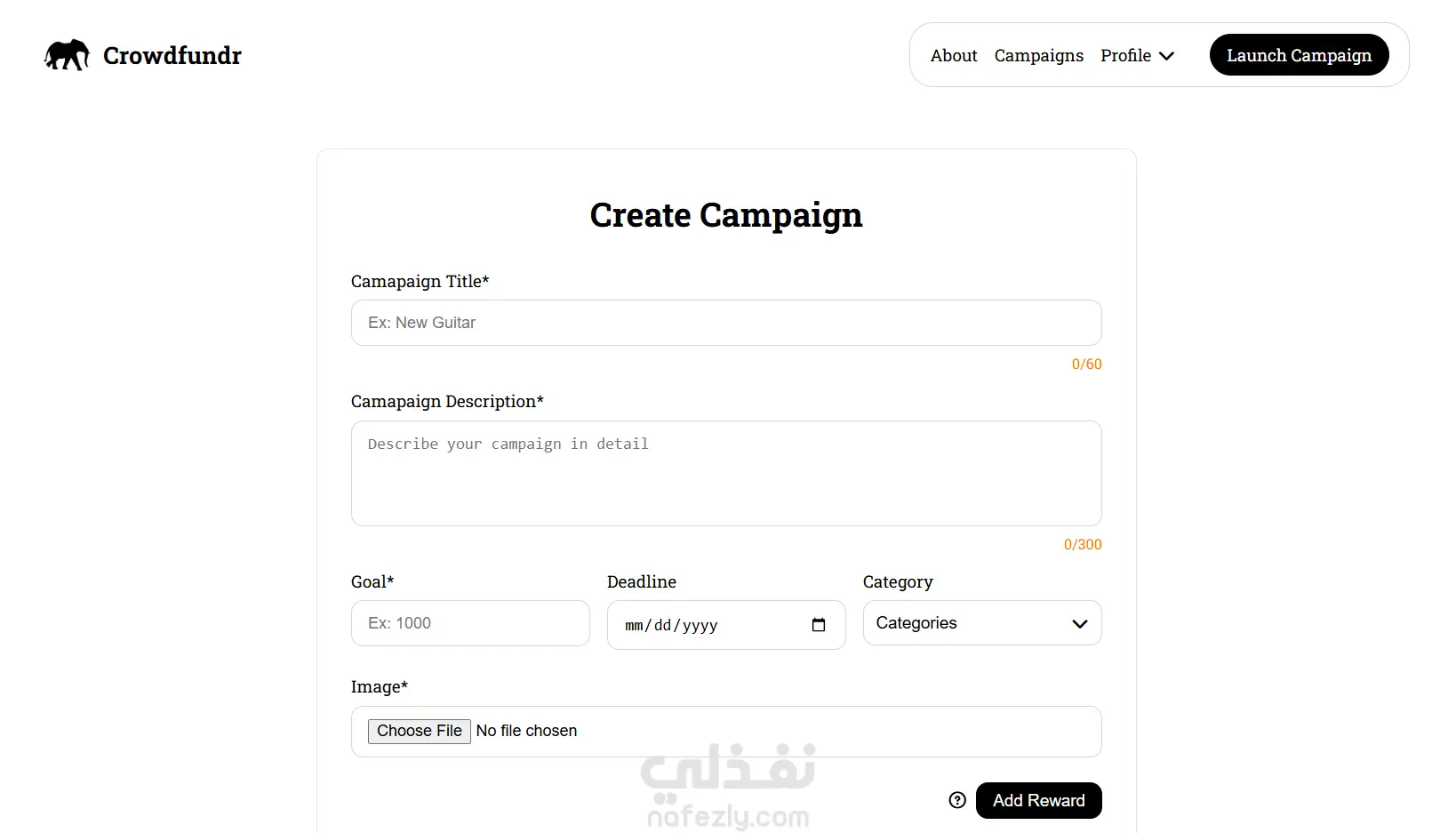 منصة تمويل جماعي متكاملة باستخدام HTML, SASS, JS