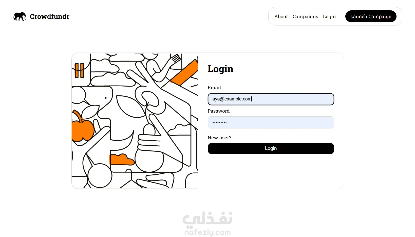 منصة تمويل جماعي متكاملة باستخدام HTML, SASS, JS