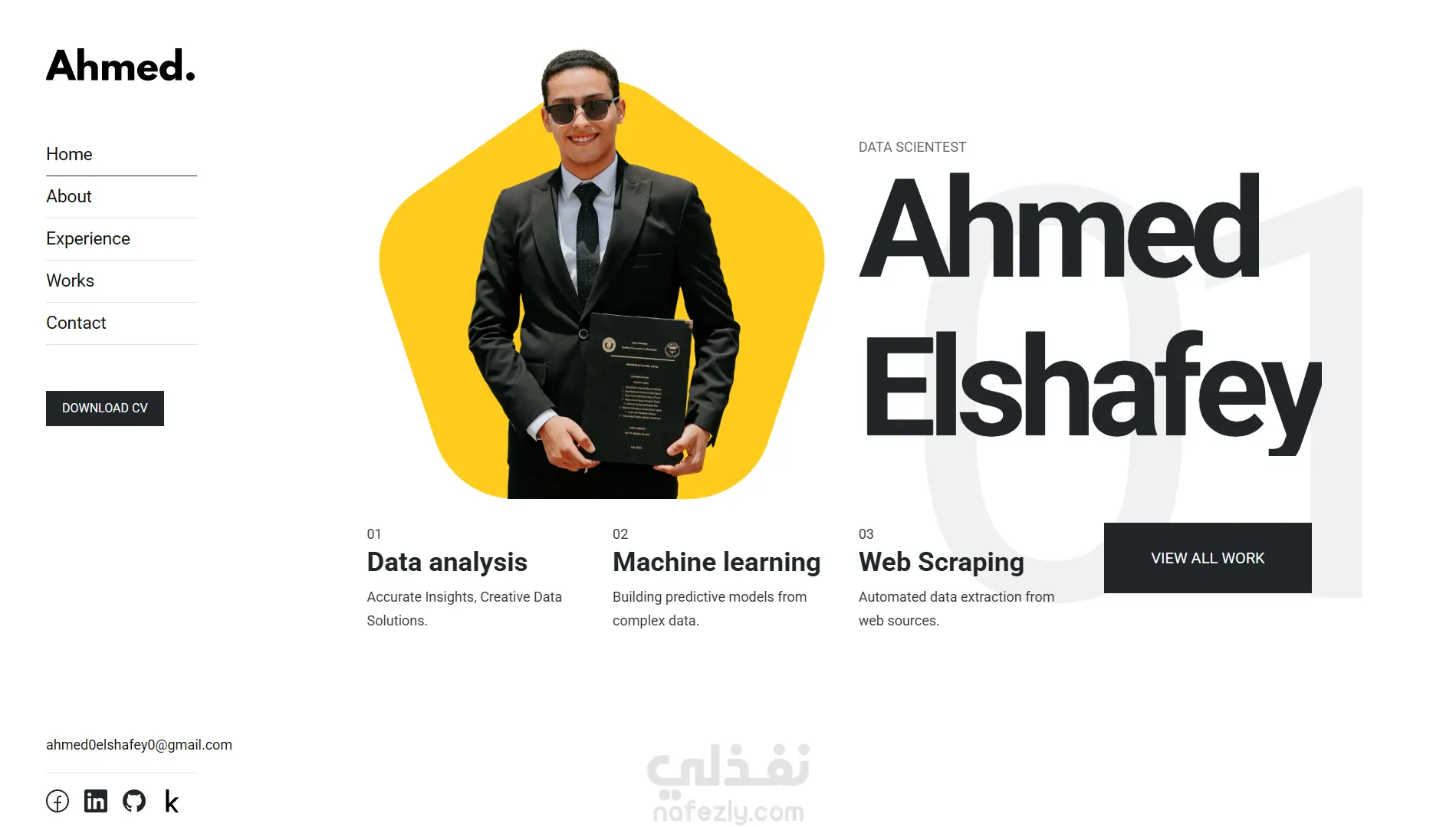 تصميم بورتفوليو احترافي يبرز مهاراتك وأعمالك