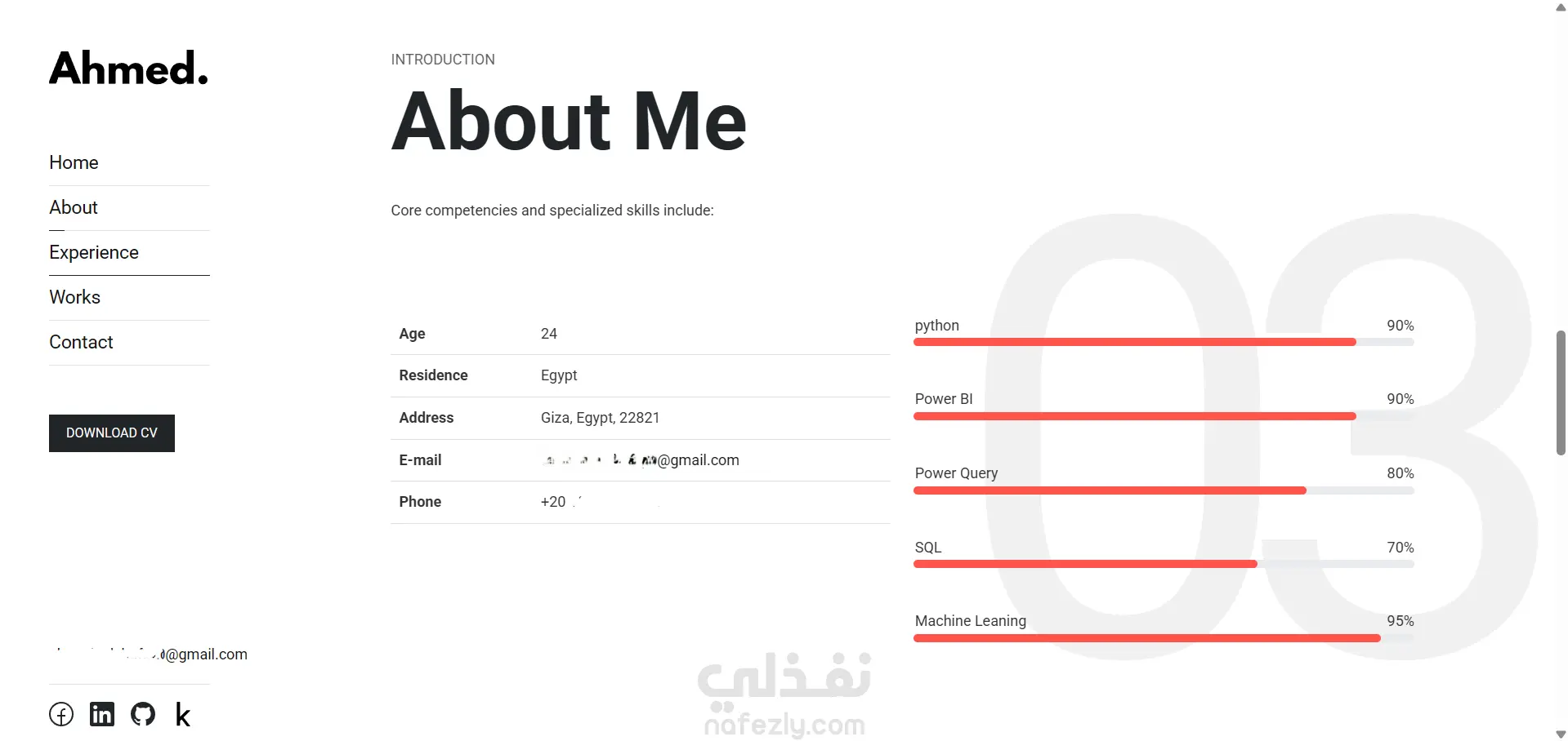 تصميم بورتفوليو احترافي يبرز مهاراتك وأعمالك