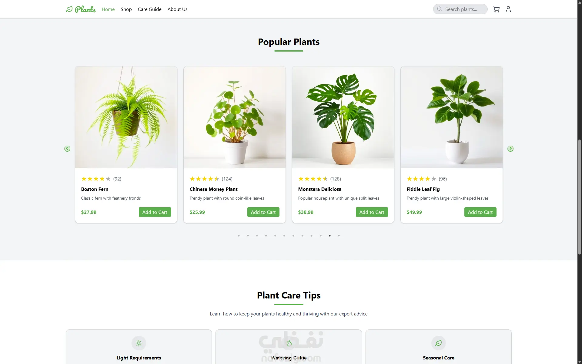 متجر نباتات إلكتروني