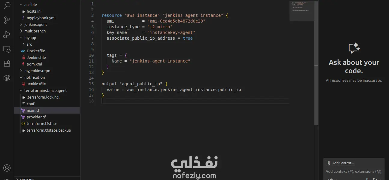 تنفيذ تلقائي للتطبيق على حاوية ومثيل باستخدام جينكينز