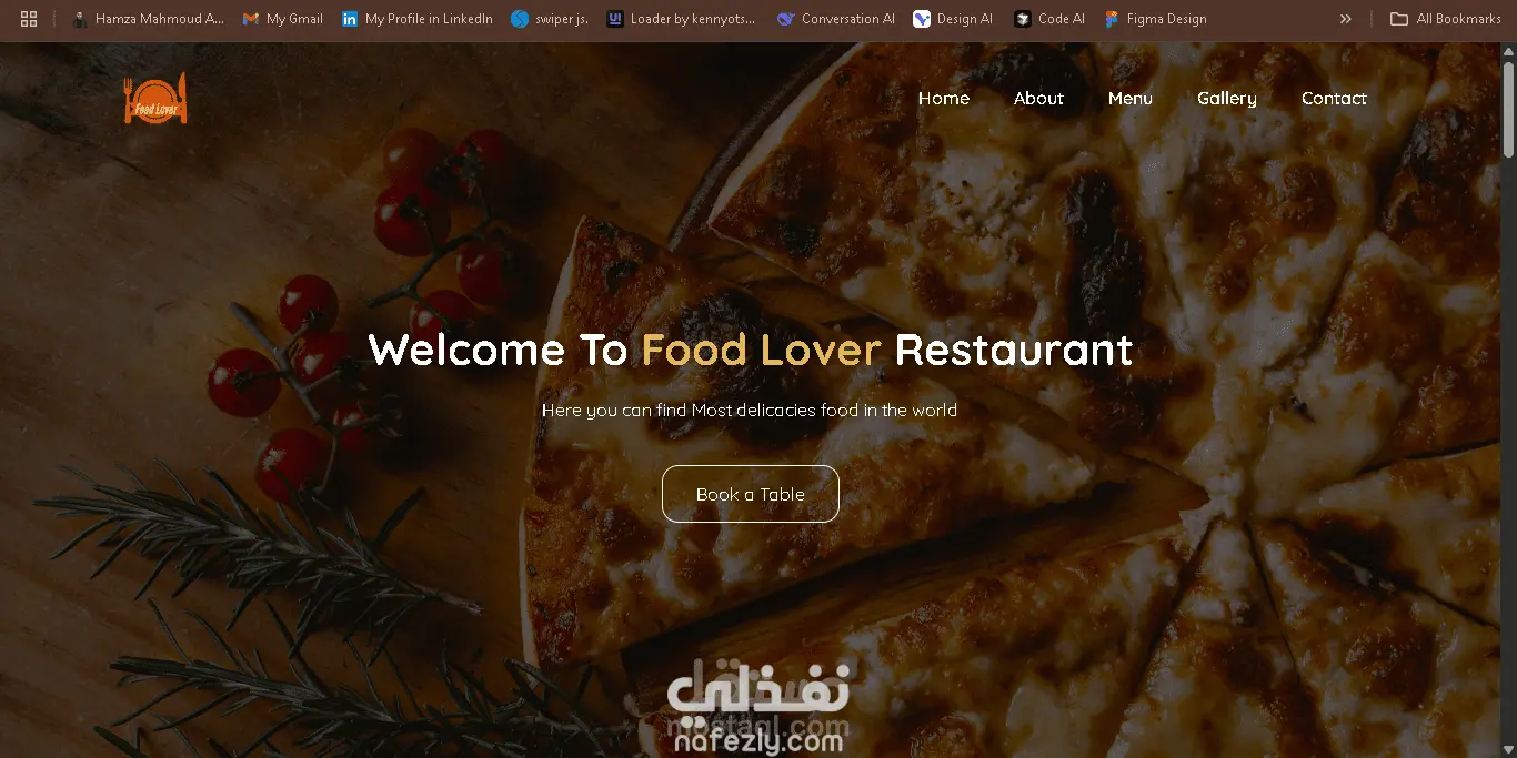 Food Lover – قالب موقع مطعم عصري بواجهة أمامية جذابة