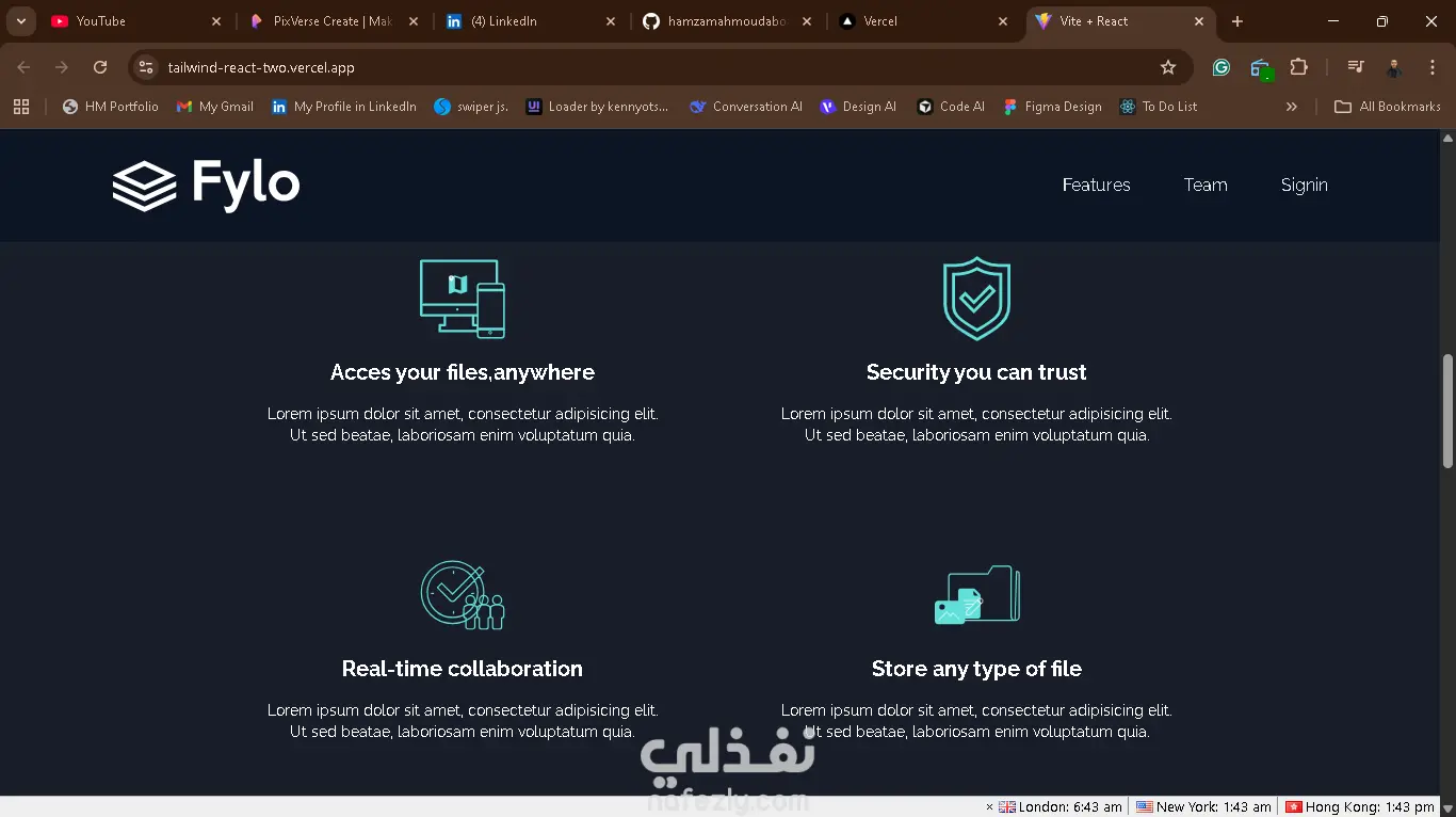 Tailwind + React Landing Page