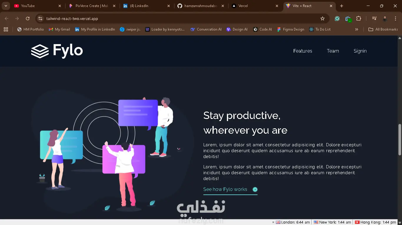 Tailwind + React Landing Page