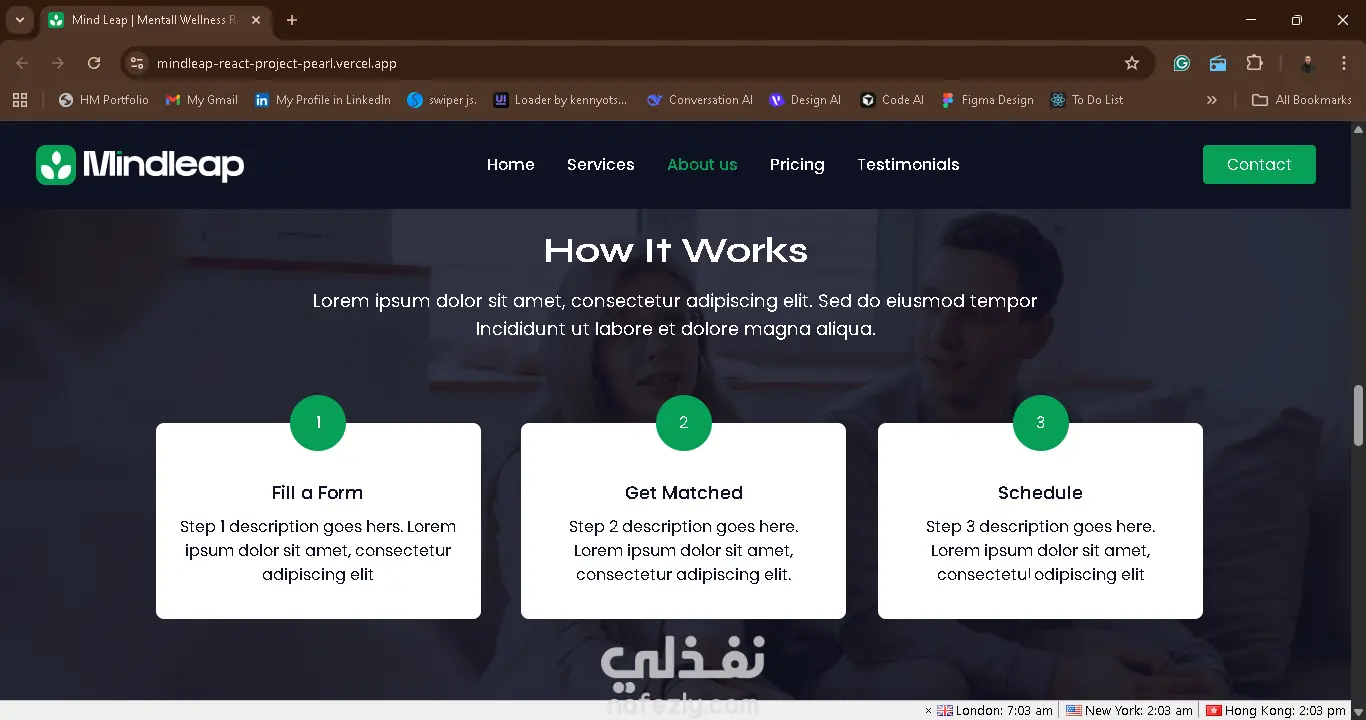 MindLeap – تطبيق React تفاعلي بتصميم حديث