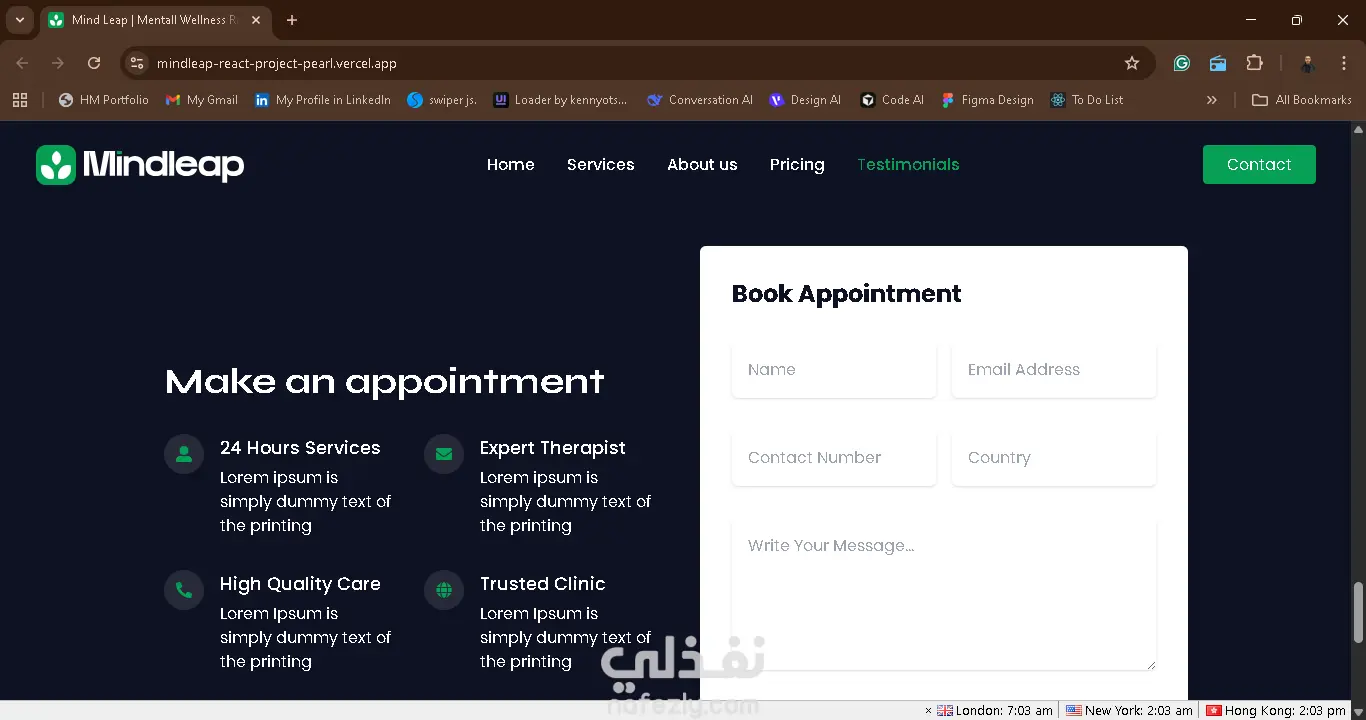 MindLeap – تطبيق React تفاعلي بتصميم حديث