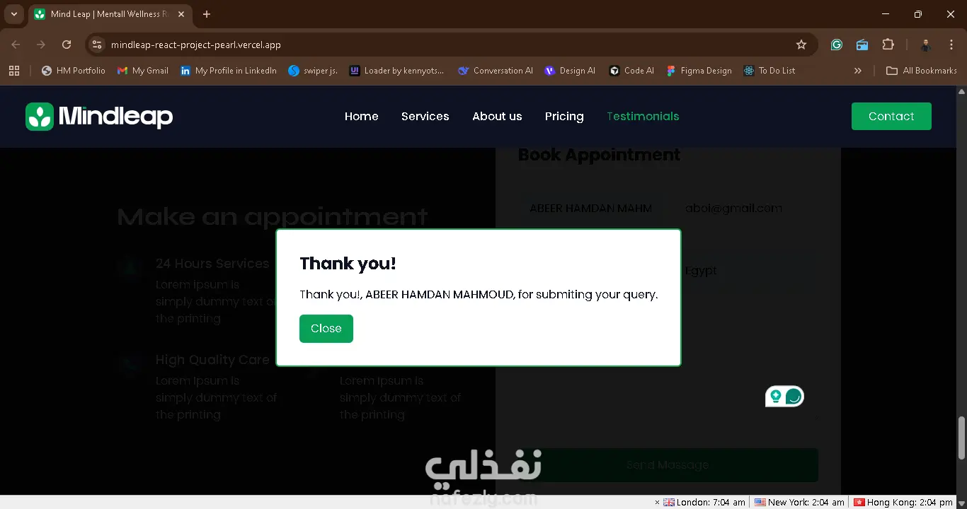 MindLeap – تطبيق React تفاعلي بتصميم حديث