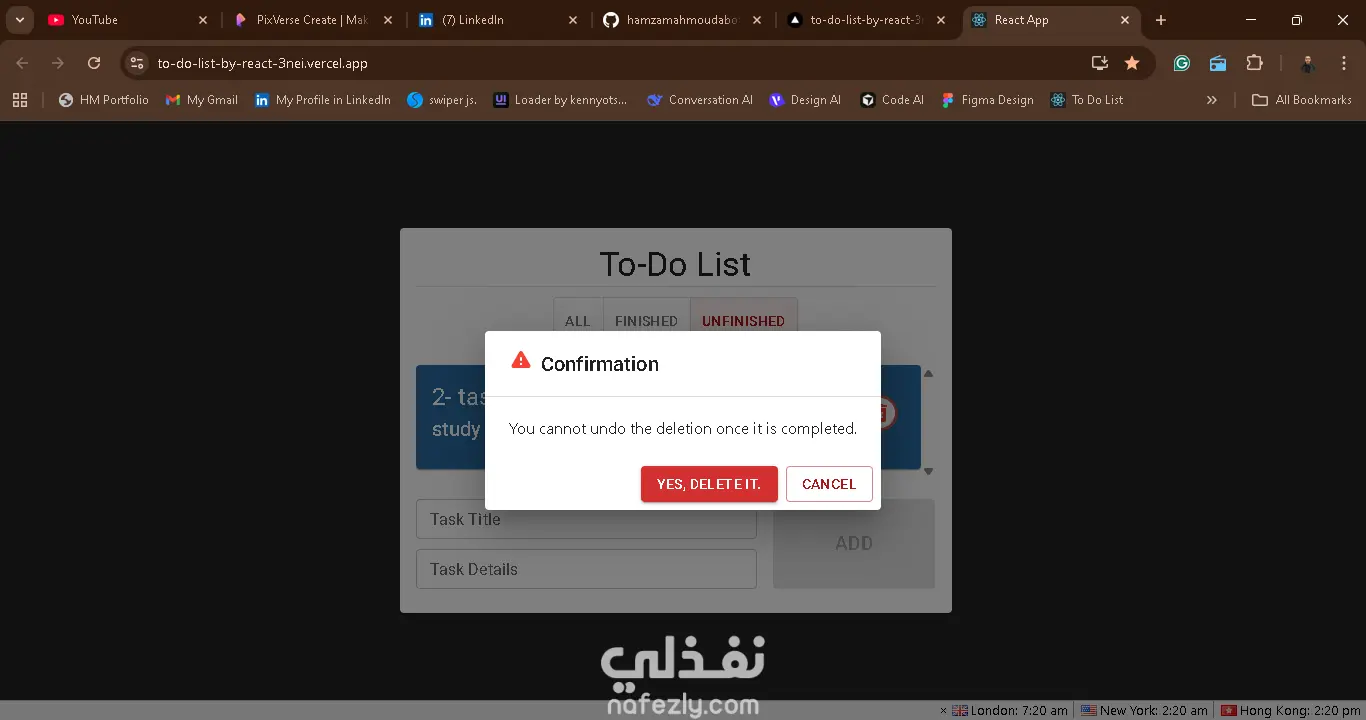 تطبيق To-Do List باستخدام React.js لإدارة المهام