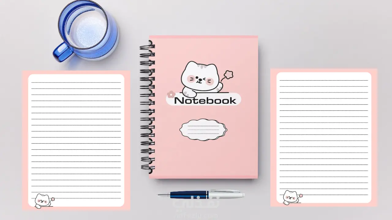 تصميم نوت بوك احترافية للنشر في المواقع الإلكترونية