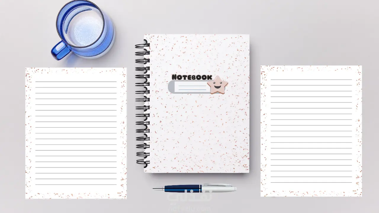 تصميم نوت بوك احترافية للنشر في المواقع الإلكترونية