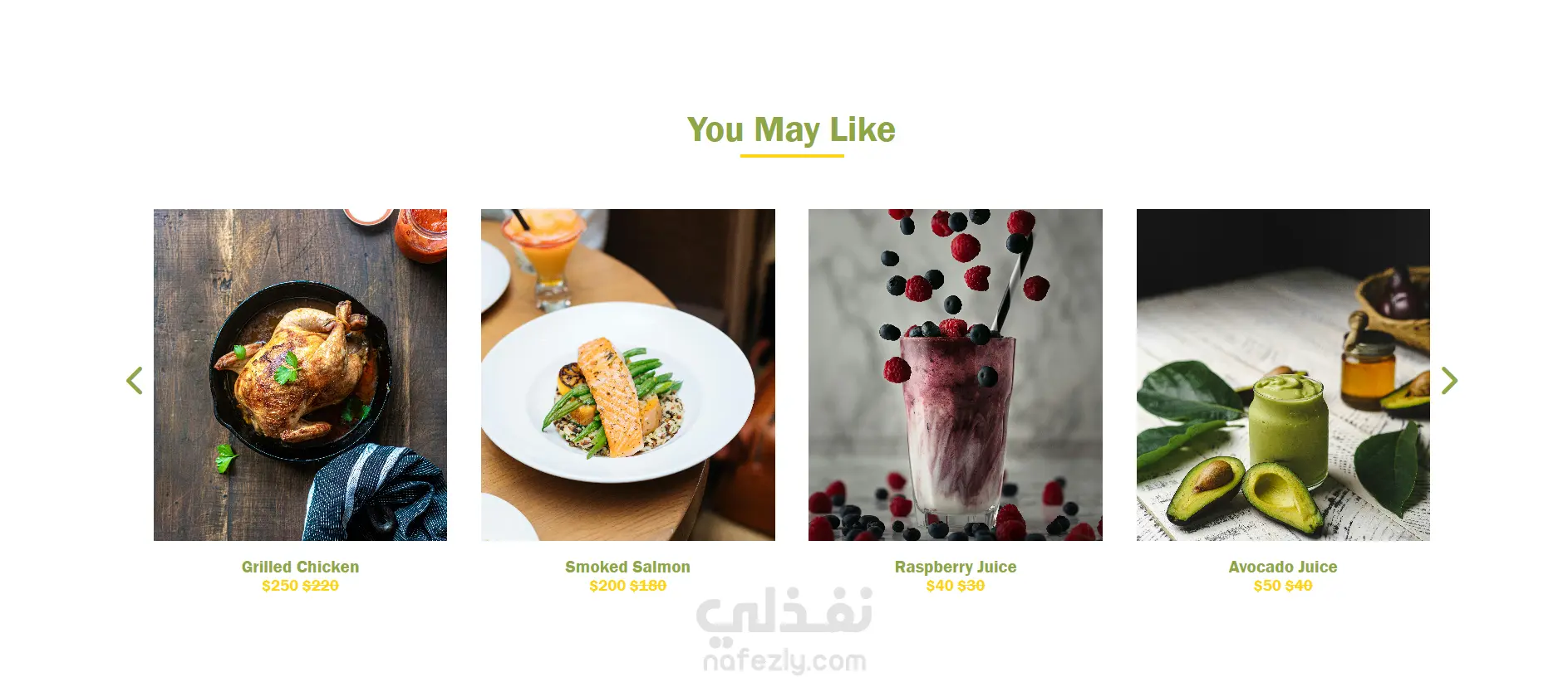 تصميم موقع ويب لمطعم وجبات صحية باستخدام HTML وCSS