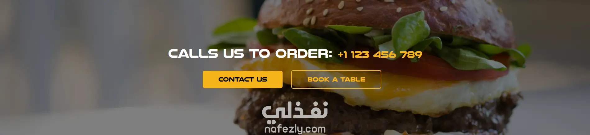 تصميم موقع ويب لمطعم برجر باستخدام HTML وCSS
