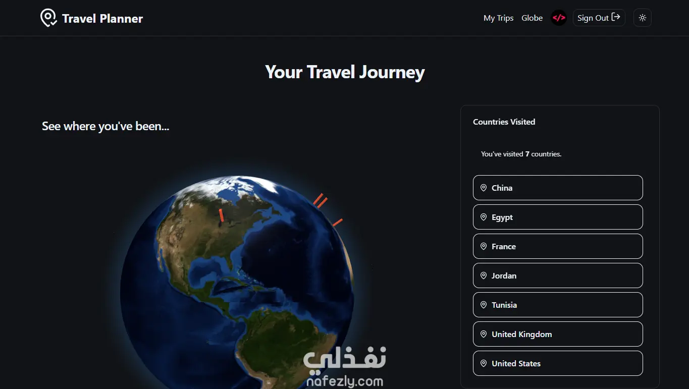 Travel Planner App - تطبيق تخطيط الرحلات