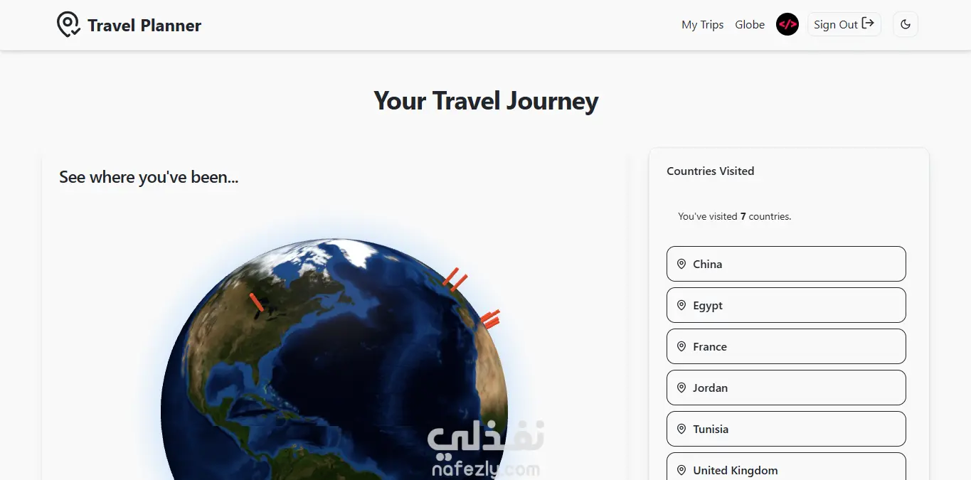 Travel Planner App - تطبيق تخطيط الرحلات