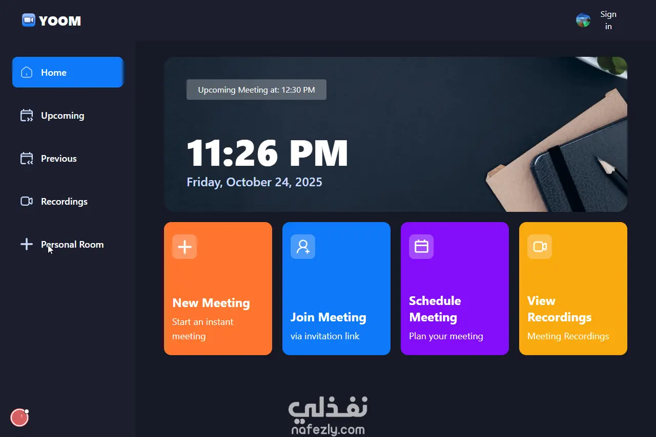 Zoom Clone - منصة مكالمات فيديو