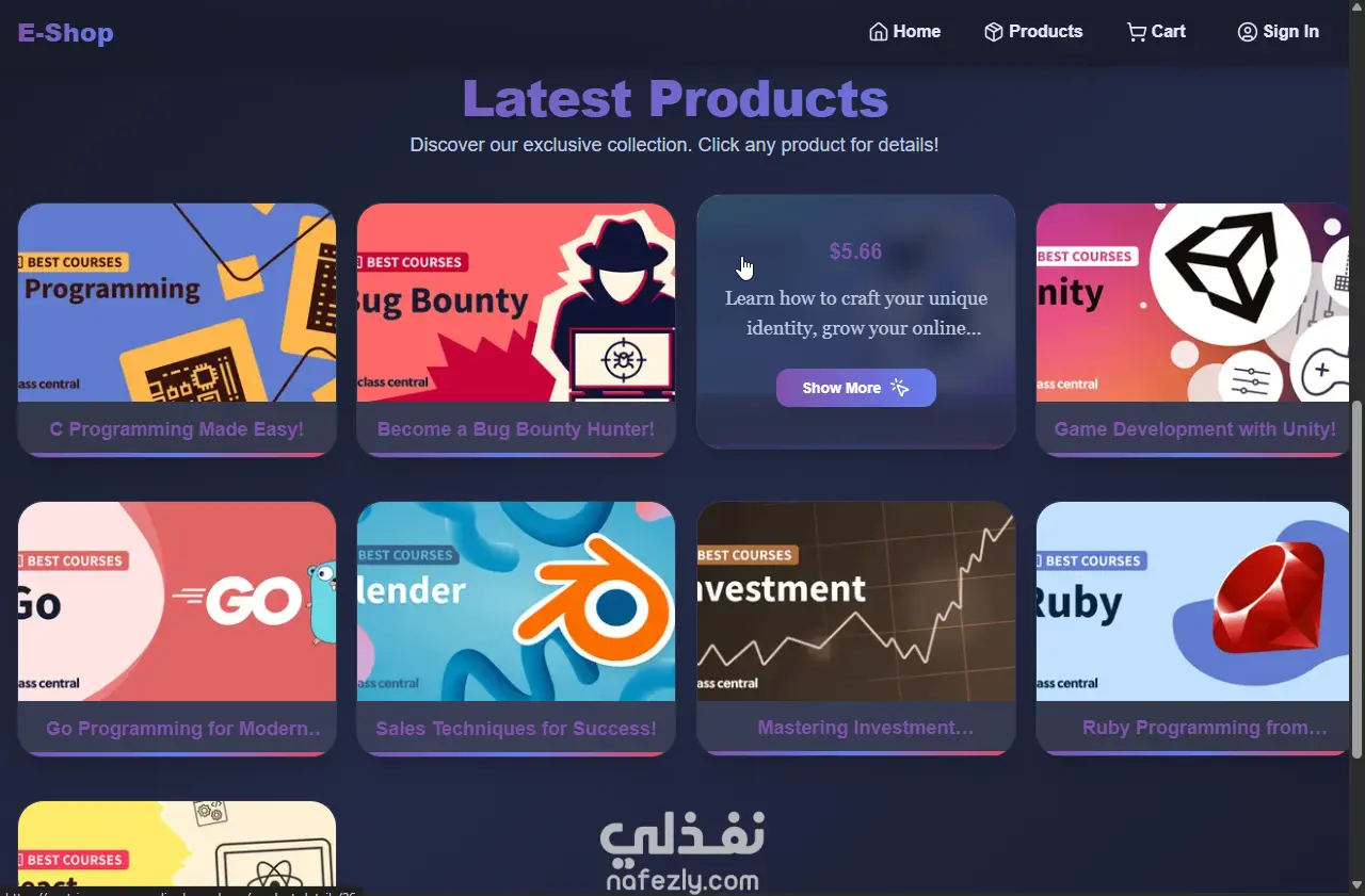 Next.js E-Commerce App - متجر إلكتروني متكامل