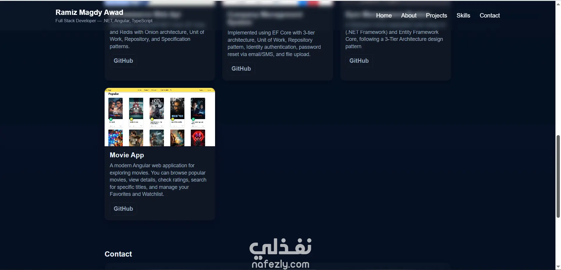 تصميم وتطوير بورتفوليو شخصي احترافي للمبرمجين والمصممين