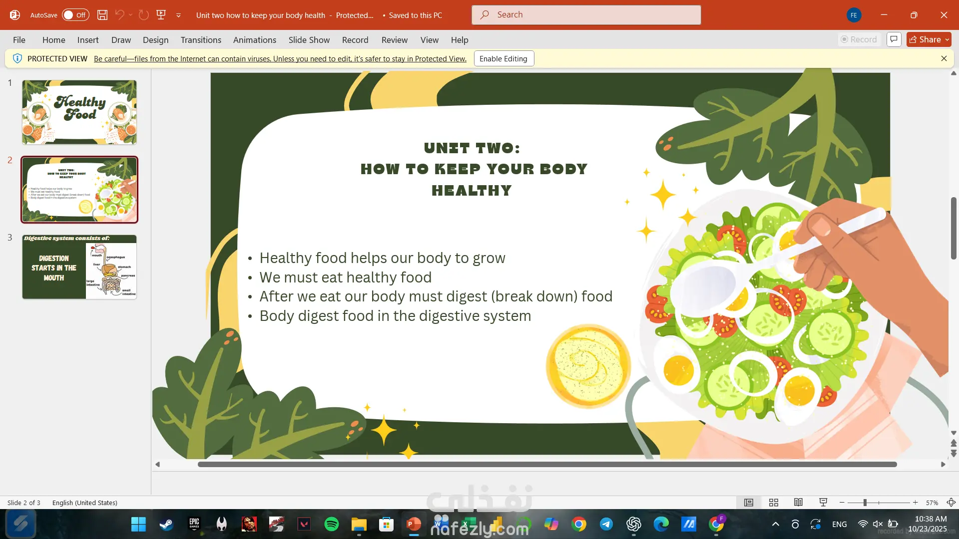 عمل presentation علي power point