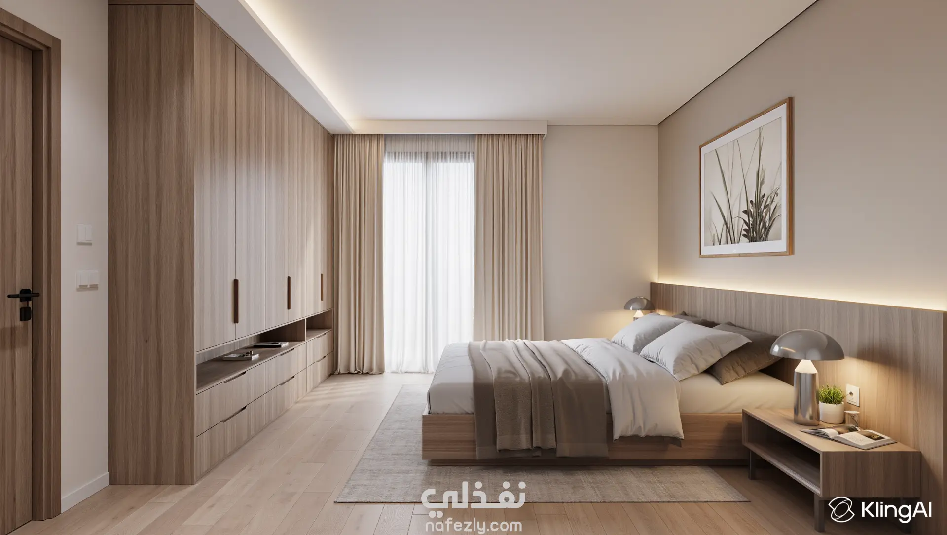 تصميم داخلي واقعي لشقة سكنية بمساحة 120 متر – ستايل كونتمبراري دافئ وأنيق.