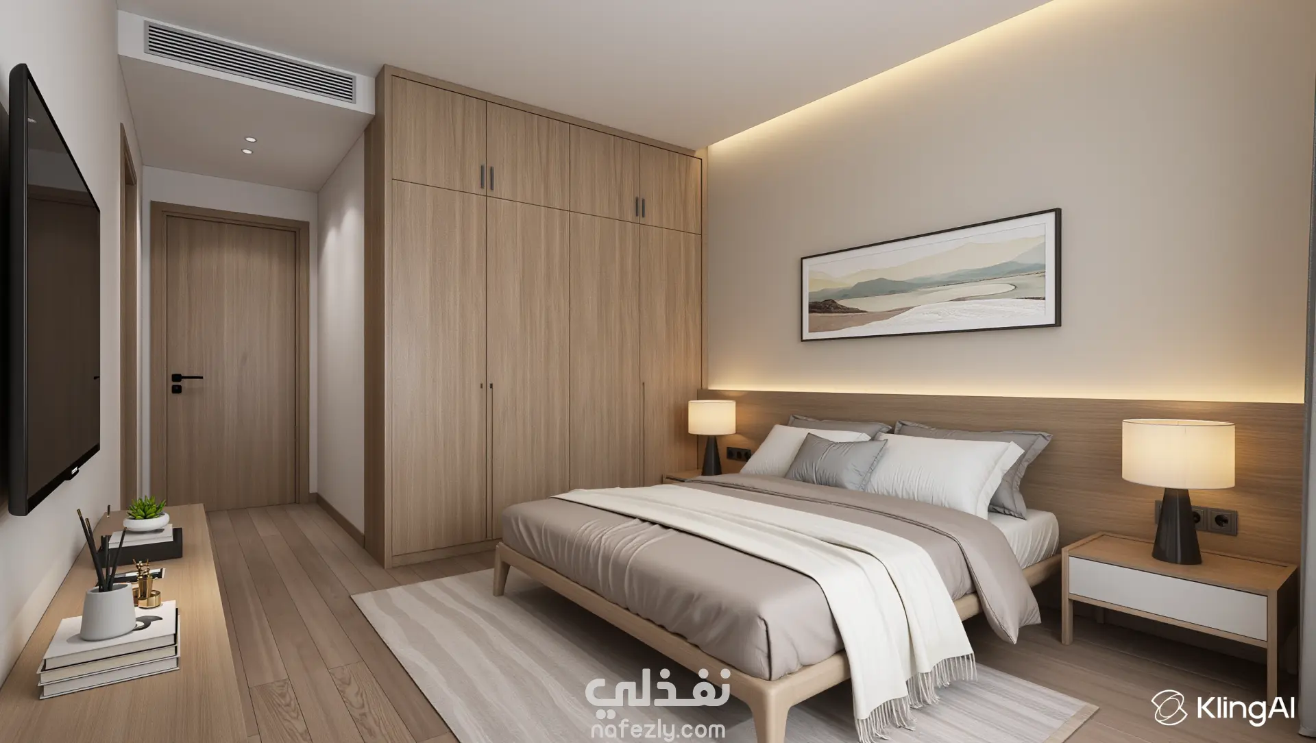 تصميم داخلي واقعي لشقة سكنية بمساحة 120 متر – ستايل كونتمبراري دافئ وأنيق.