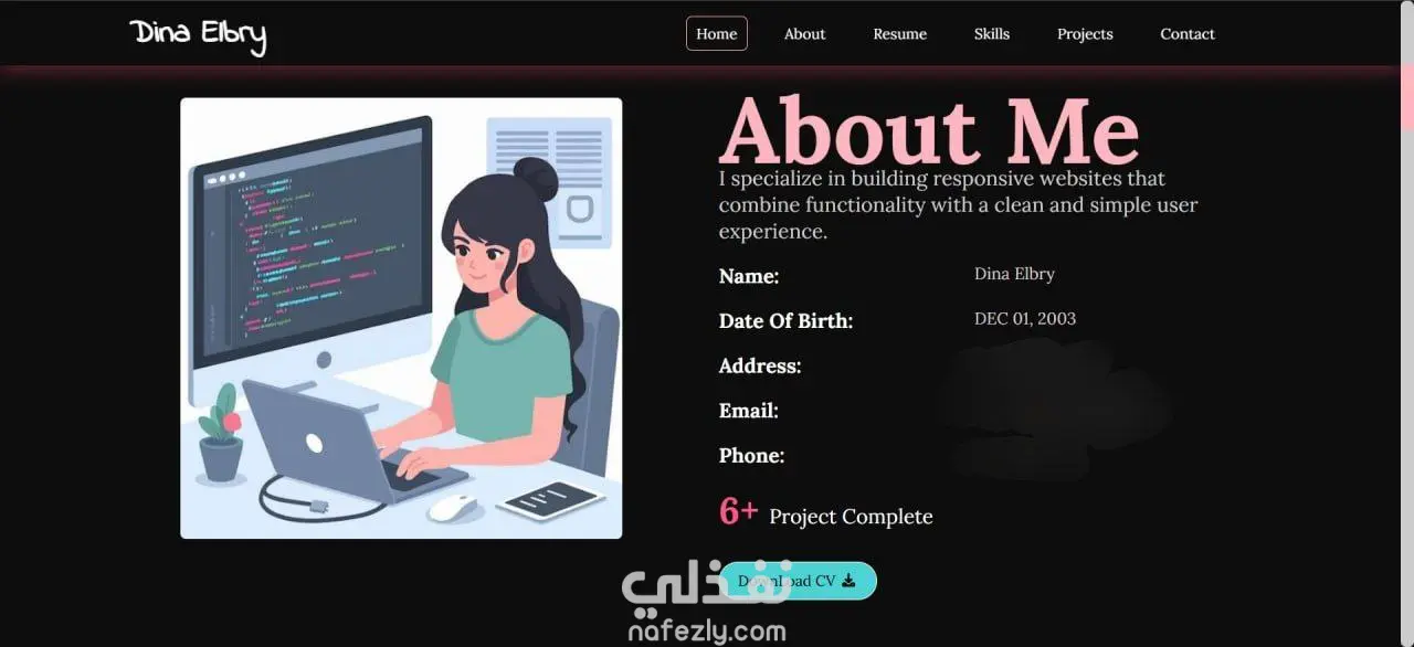 موقع شخصي (Portfolio Website)