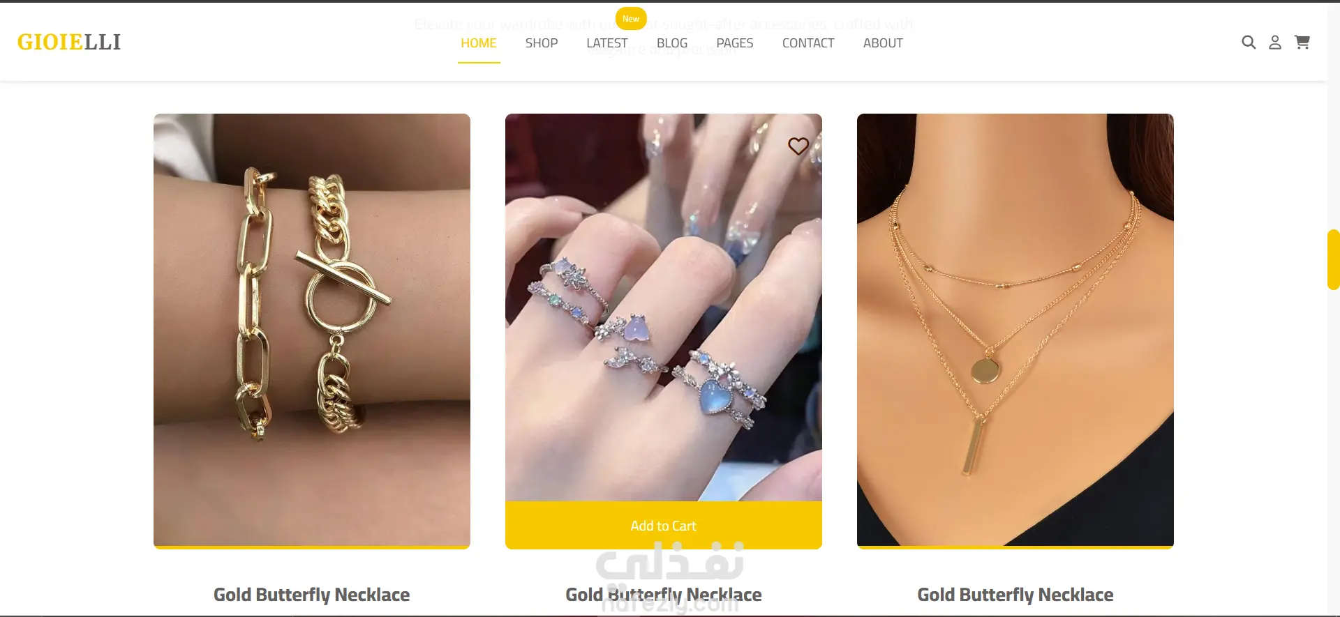 موقع إكسسوارات بتصميم متجاوب باستخدام HTML وCSS