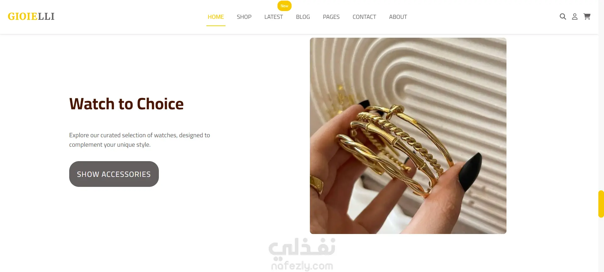 موقع إكسسوارات بتصميم متجاوب باستخدام HTML وCSS