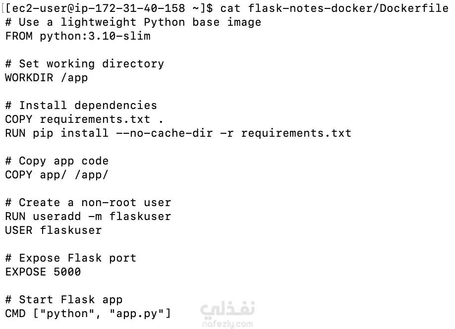 تطبيق ويب لتدوين الملاحظات باستخدام Flask مع Docker Compose