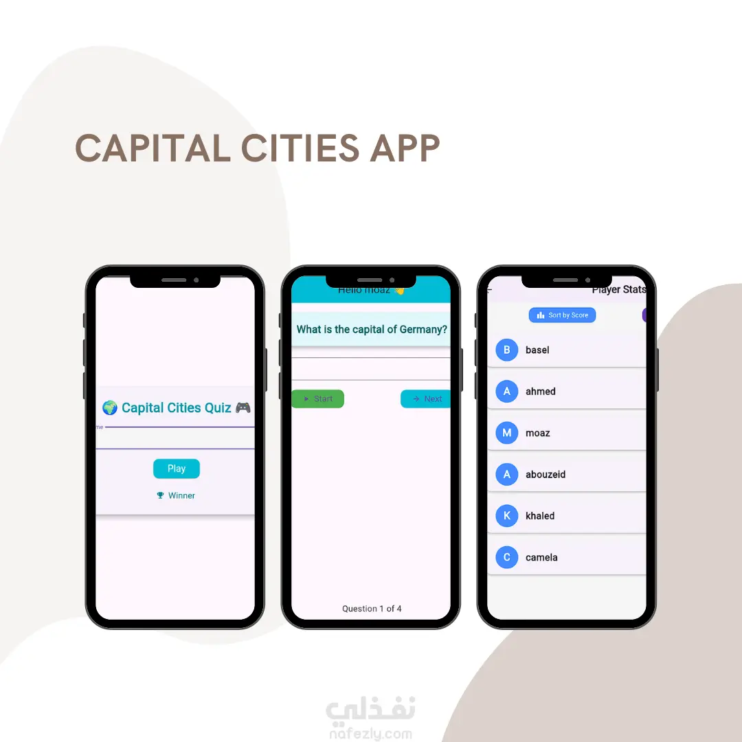 countries capitals quiz app