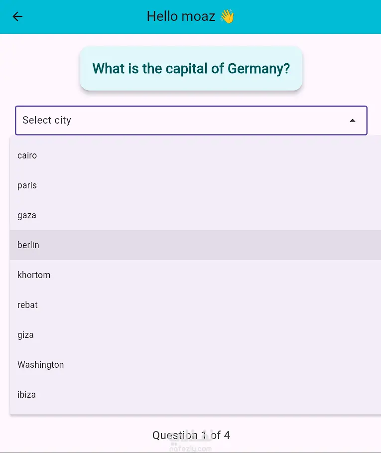 countries capitals quiz app