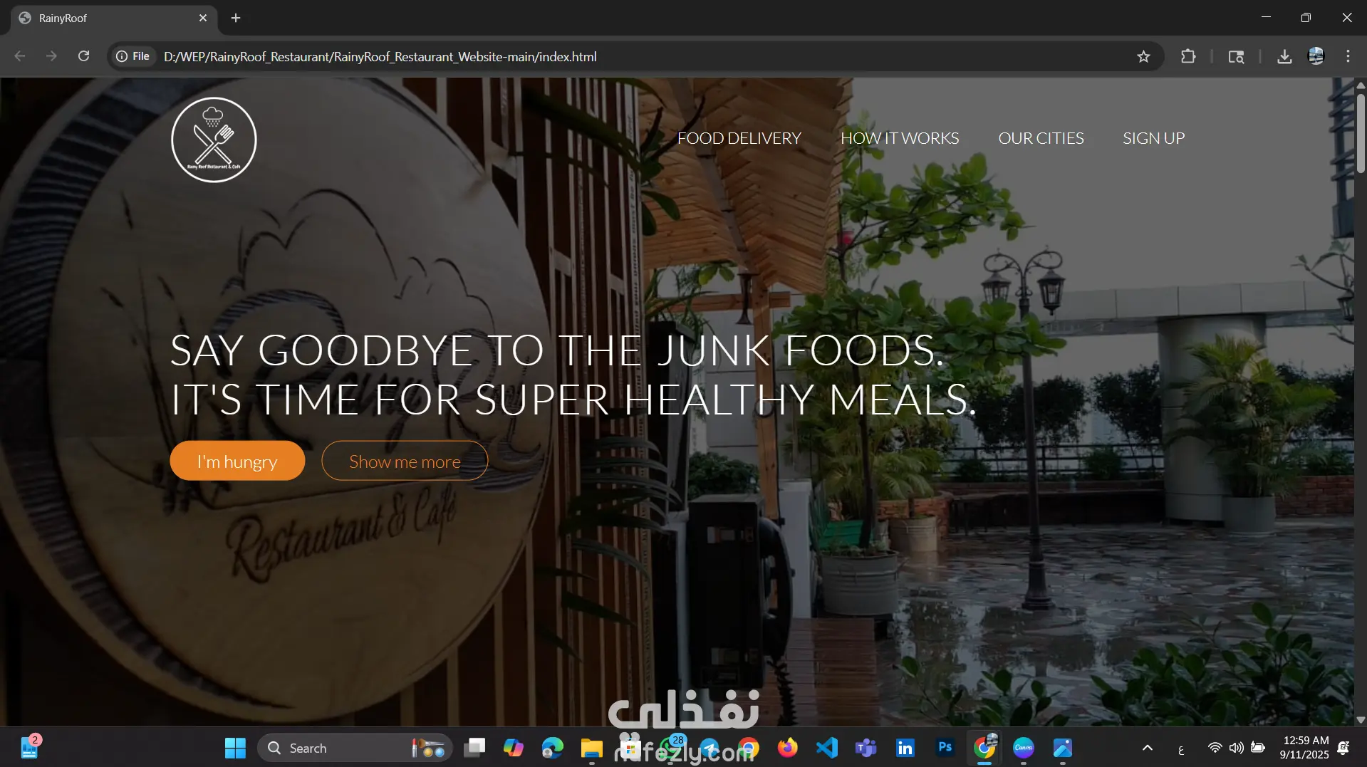 RainyRoof Restaurant Website
