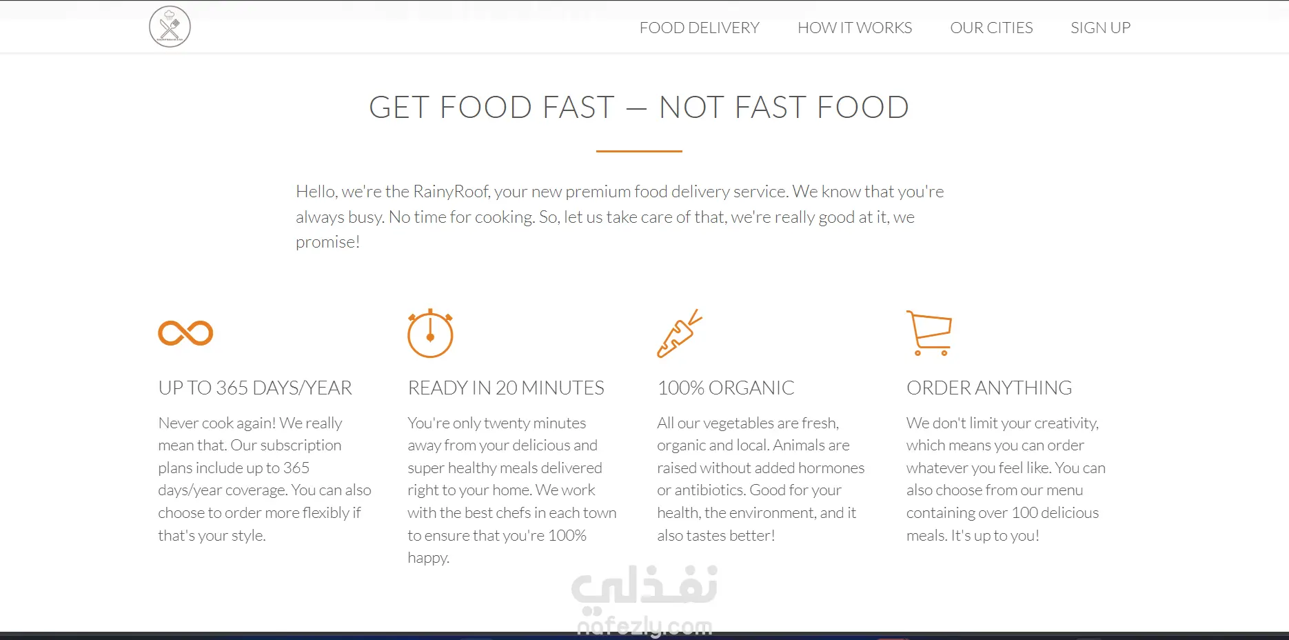 RainyRoof Restaurant Website