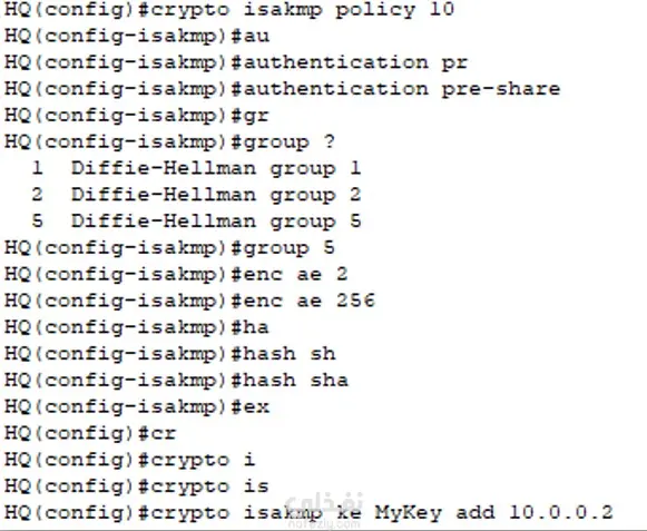 تكوين شبكة آمنة باستخدام VLANs وVPN وAccess List وتوليد مفاتيح RSA على راوتر Cisco