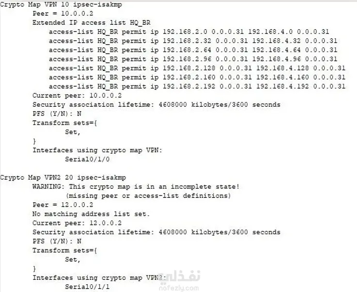 تكوين شبكة آمنة باستخدام VLANs وVPN وAccess List وتوليد مفاتيح RSA على راوتر Cisco