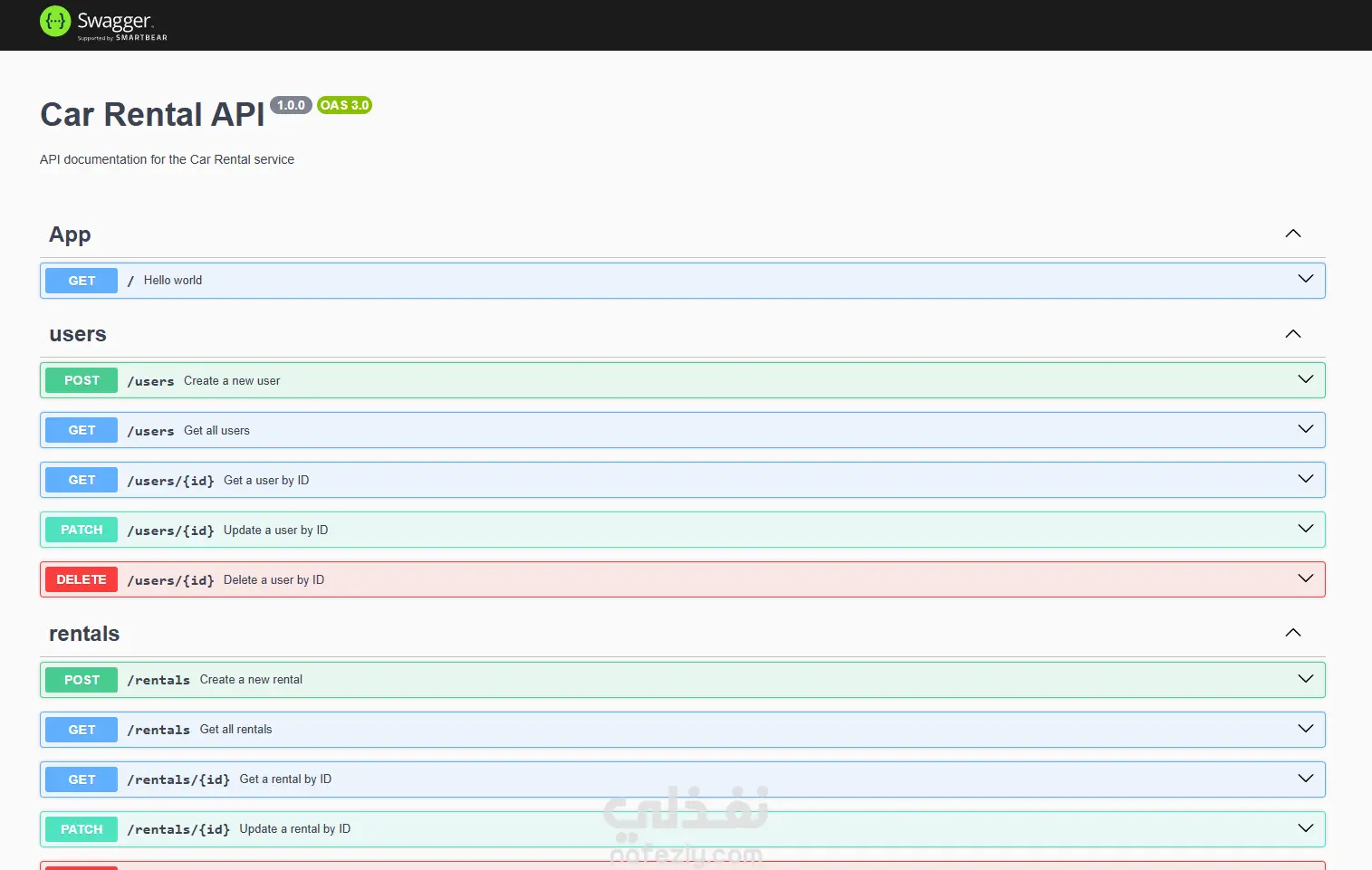 Nestjs Car Rental API