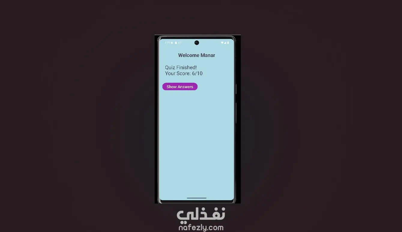 Dynamic quiz App