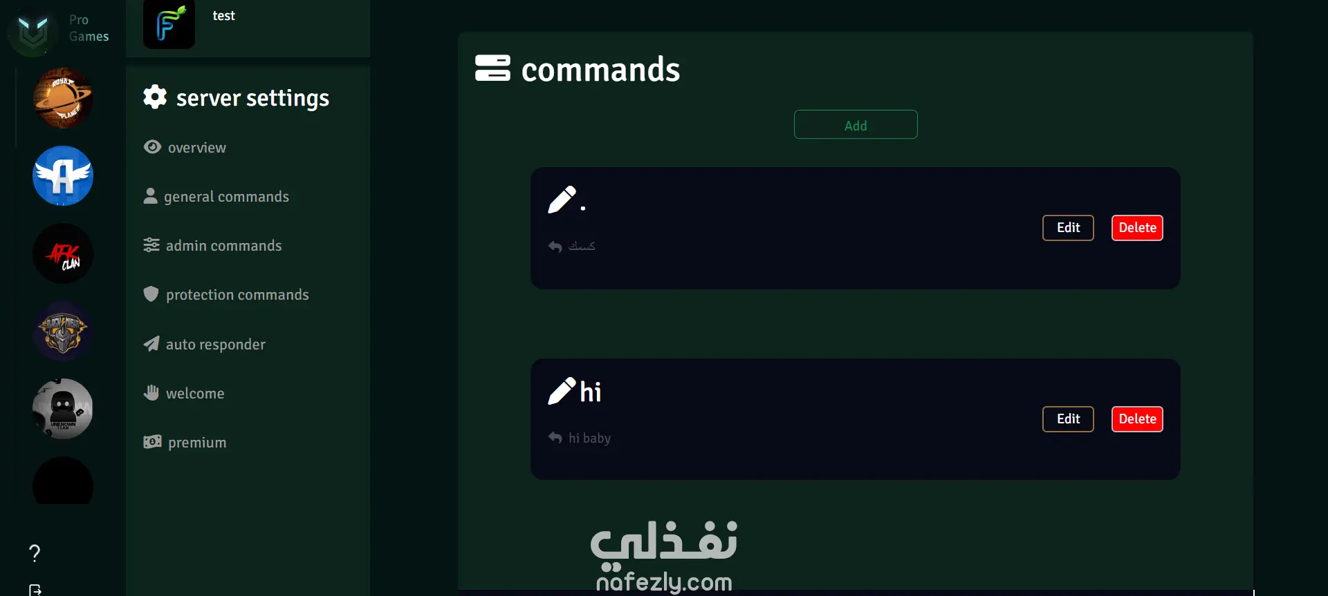 Pro games bot Discord & site