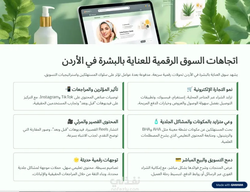دراسة تسويقية وتحليل لصفحة The Ordinary على إنستغرام مع إنشاء حملة إعلانية لمنتج جديد في الاردن