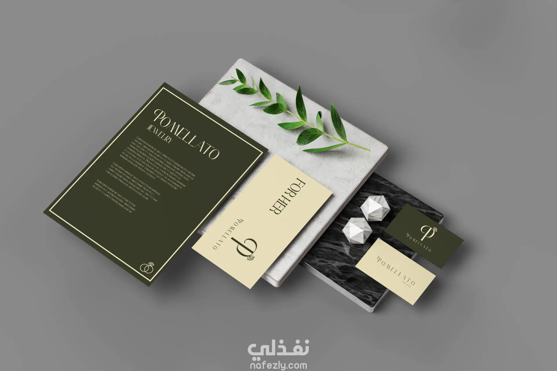 تصميم هوية بصرية لبراند مجوهرات