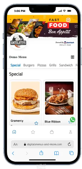 Digital Menu - Menus'n More