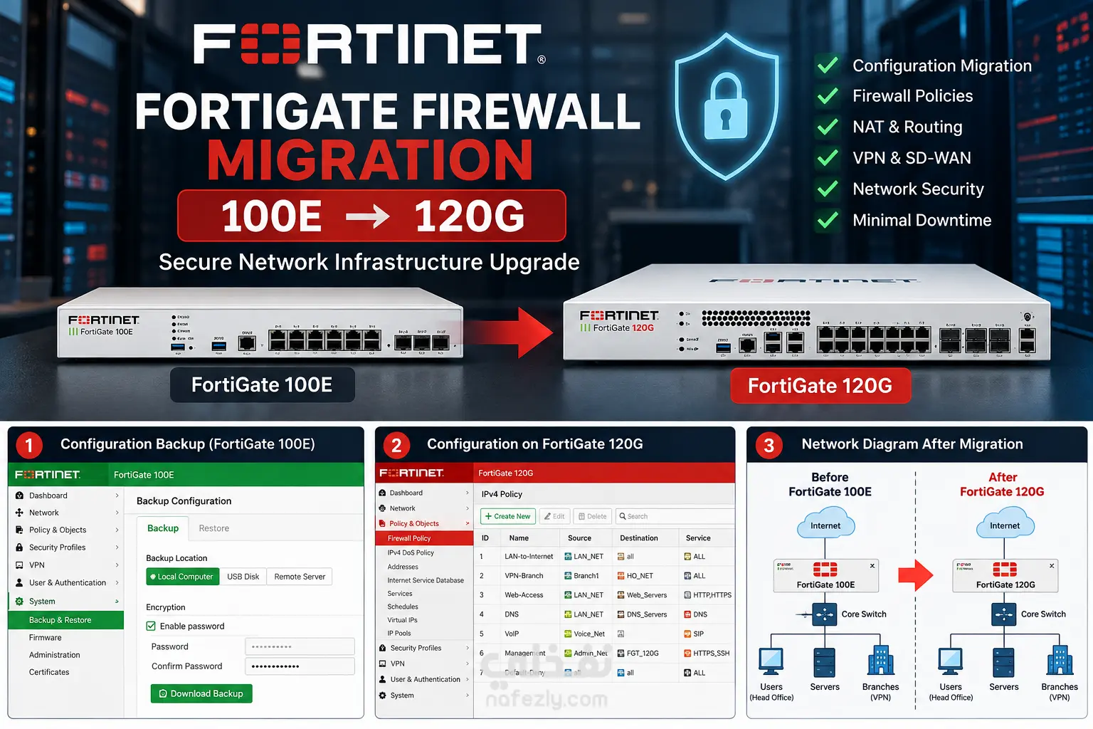 FortiGate Firewall Migration from 100E to 120G | Network Security ...