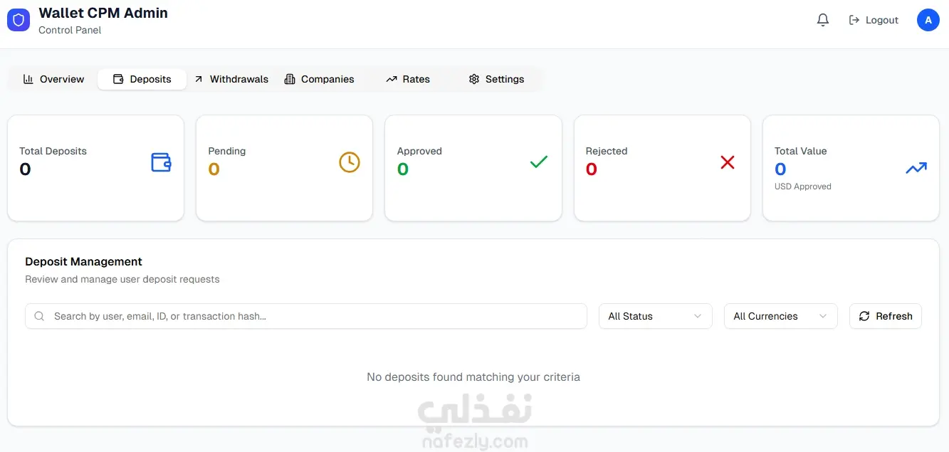 محفظة الكترونية لسحب الاموال و استقبال العملات